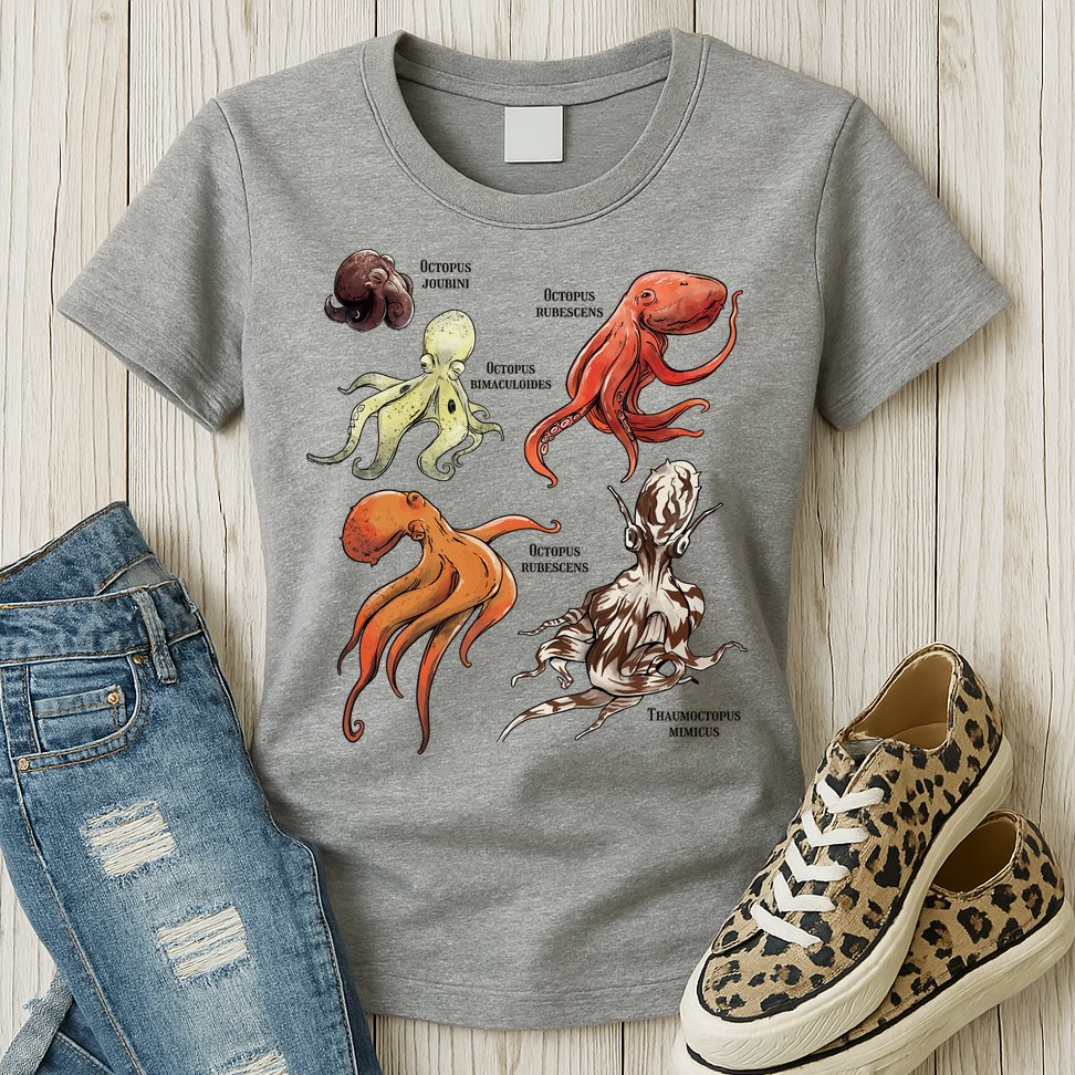 Octopus Sea Animals Species Womens T-Shirt