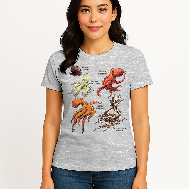 Octopus Sea Animals Species Womens T-Shirt