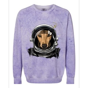 Outer Space Astronaut Italian Greyhound Dog Lover Astronomy Colorblast Crewneck Sweatshirt