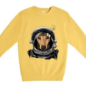 Outer Space Astronaut Italian Greyhound Dog Lover Astronomy Premium Crewneck Sweatshirt