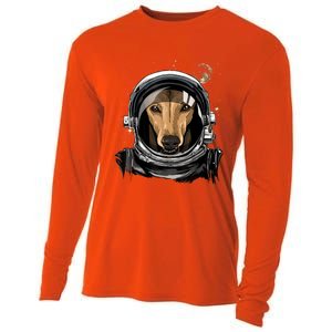 Outer Space Astronaut Italian Greyhound Dog Lover Astronomy Cooling Performance Long Sleeve Crew