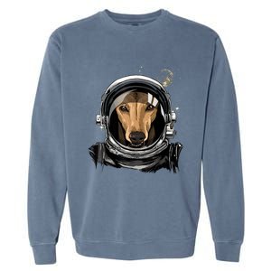 Outer Space Astronaut Italian Greyhound Dog Lover Astronomy Garment-Dyed Sweatshirt