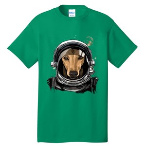 Outer Space Astronaut Italian Greyhound Dog Lover Astronomy Tall T-Shirt