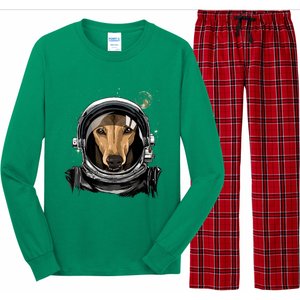 Outer Space Astronaut Italian Greyhound Dog Lover Astronomy Long Sleeve Pajama Set