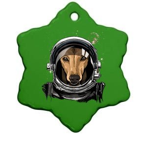 Outer Space Astronaut Italian Greyhound Dog Lover Astronomy Ceramic Star Ornament