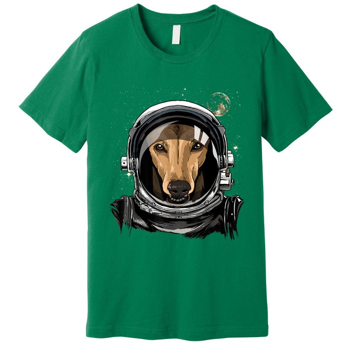 Outer Space Astronaut Italian Greyhound Dog Lover Astronomy Premium T-Shirt