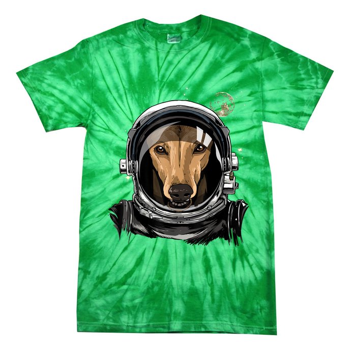 Outer Space Astronaut Italian Greyhound Dog Lover Astronomy Tie-Dye T-Shirt