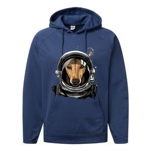 Outer Space Astronaut Italian Greyhound Dog Lover Astronomy Performance Fleece Hoodie