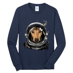 Outer Space Astronaut Italian Greyhound Dog Lover Astronomy Tall Long Sleeve T-Shirt