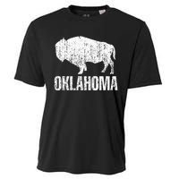 Oklahoma S.T.A.Te. And American Buffalo Bison Cooling Performance Crew T-Shirt