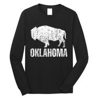 Oklahoma S.T.A.Te. And American Buffalo Bison Long Sleeve Shirt