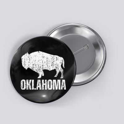 Oklahoma S.T.A.Te. And American Buffalo Bison Button