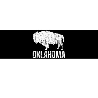 Oklahoma S.T.A.Te. And American Buffalo Bison Bumper Sticker