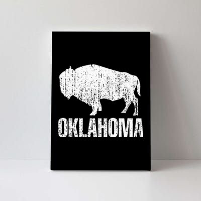 Oklahoma S.T.A.Te. And American Buffalo Bison Canvas