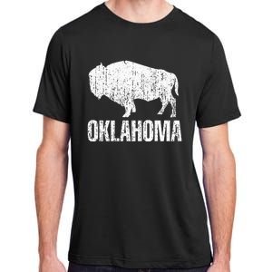 Oklahoma S.T.A.Te. And American Buffalo Bison Adult ChromaSoft Performance T-Shirt