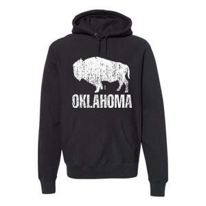 Oklahoma S.T.A.Te. And American Buffalo Bison Premium Hoodie