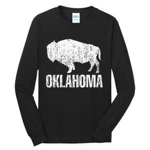 Oklahoma S.T.A.Te. And American Buffalo Bison Tall Long Sleeve T-Shirt