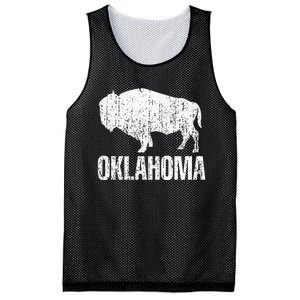 Oklahoma S.T.A.Te. And American Buffalo Bison Mesh Reversible Basketball Jersey Tank