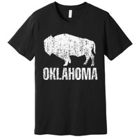 Oklahoma S.T.A.Te. And American Buffalo Bison Premium T-Shirt