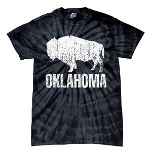 Oklahoma S.T.A.Te. And American Buffalo Bison Tie-Dye T-Shirt