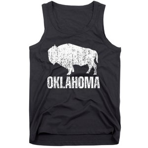 Oklahoma S.T.A.Te. And American Buffalo Bison Tank Top