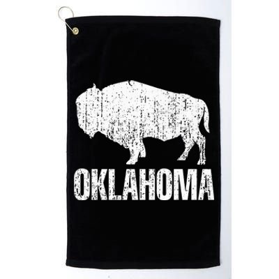 Oklahoma S.T.A.Te. And American Buffalo Bison Platinum Collection Golf Towel