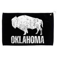 Oklahoma S.T.A.Te. And American Buffalo Bison Grommeted Golf Towel