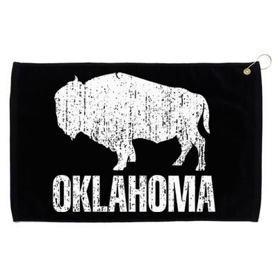 Oklahoma S.T.A.Te. And American Buffalo Bison Grommeted Golf Towel