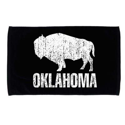 Oklahoma S.T.A.Te. And American Buffalo Bison Microfiber Hand Towel