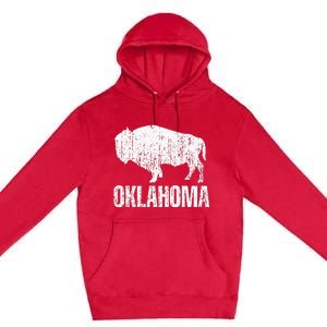 Oklahoma S.T.A.Te. And American Buffalo Bison Premium Pullover Hoodie