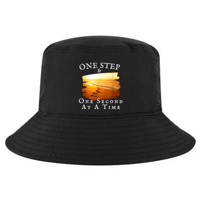 One Step And One Second At A Time Faith In God Cool Comfort Performance Bucket Hat