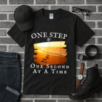 One Step And One Second At A Time Faith In God Tall T-Shirt