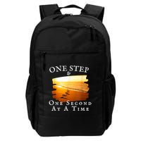 One Step And One Second At A Time Faith In God Backpack