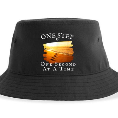 One Step And One Second At A Time Faith In God Sustainable Bucket Hat