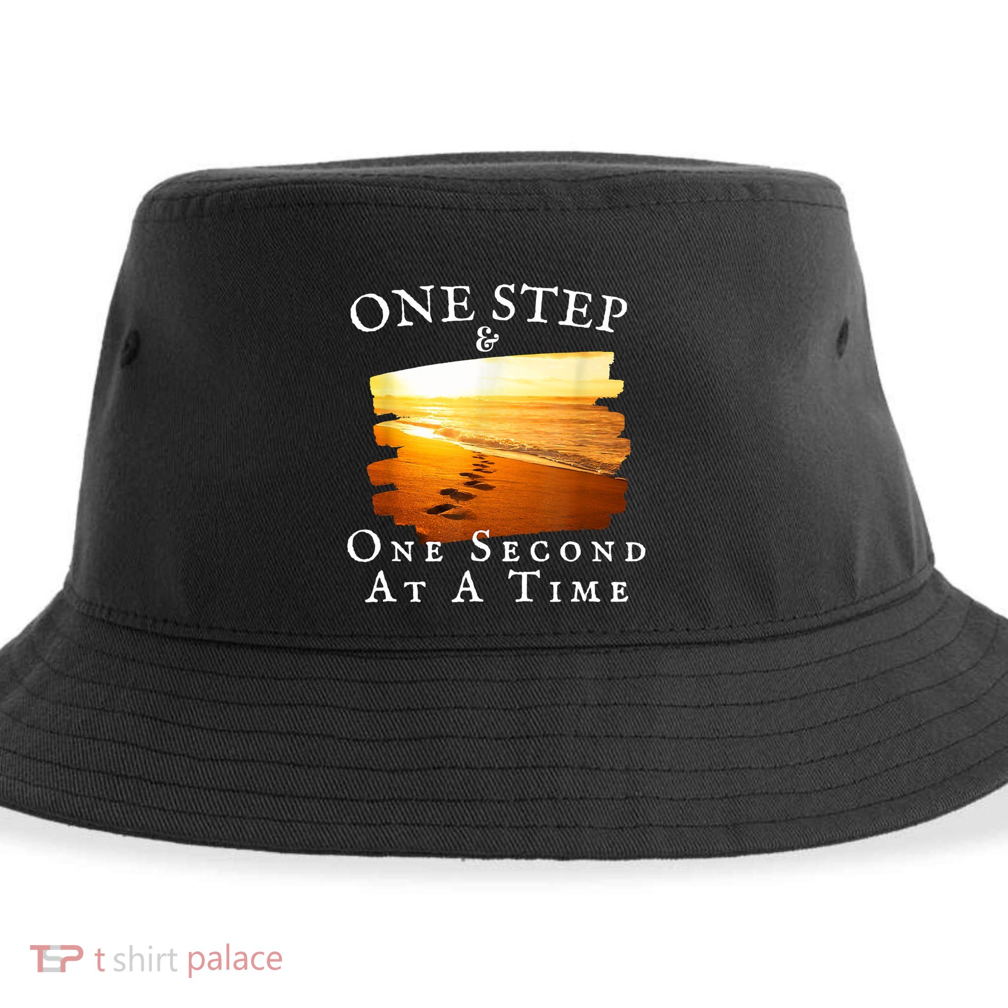 One Step And One Second At A Time Faith In God Sustainable Bucket Hat