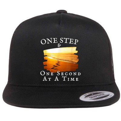 One Step And One Second At A Time Faith In God Flatbill Hat