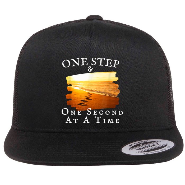 One Step And One Second At A Time Faith In God Flatbill Hat