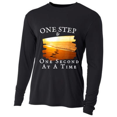 One Step And One Second At A Time Faith In God Cooling Performance Long Sleeve Crew