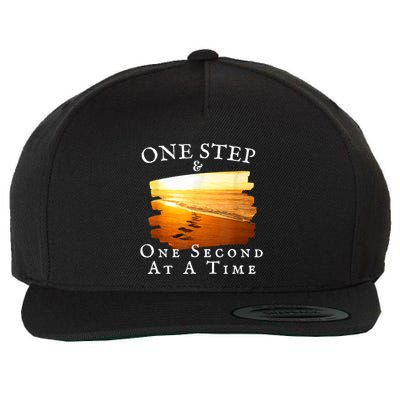 One Step And One Second At A Time Faith In God Wool Snapback Cap