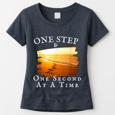 One Step And One Second At A Time Faith In God Womens T-Shirt
