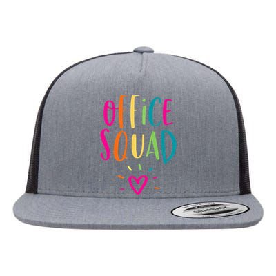 Office Squad Administrative Assistant Gift School Secretary Flat Bill Trucker Hat