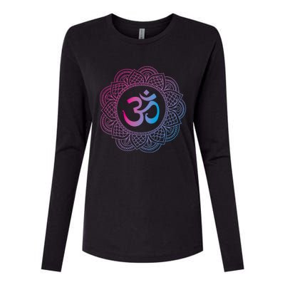 Om Symbol Aum Ohm Hindu Dala Yoga Meditation Namaste Gift Womens Cotton Relaxed Long Sleeve T-Shirt