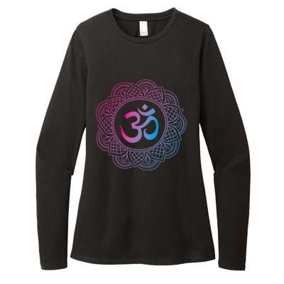 Om Symbol Aum Ohm Hindu Dala Yoga Meditation Namaste Gift Womens CVC Long Sleeve Shirt