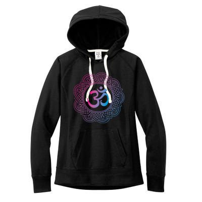 Om Symbol Aum Ohm Hindu Dala Yoga Meditation Namaste Gift Women's Fleece Hoodie