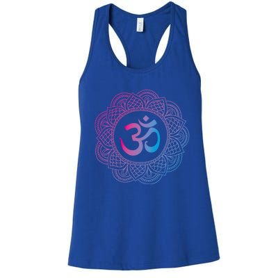 Om Symbol Aum Ohm Hindu Dala Yoga Meditation Namaste Gift Women's Racerback Tank