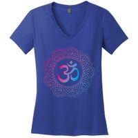 Om Symbol Aum Ohm Hindu Dala Yoga Meditation Namaste Gift Women's V-Neck T-Shirt