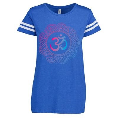 Om Symbol Aum Ohm Hindu Dala Yoga Meditation Namaste Gift Enza Ladies Jersey Football T-Shirt