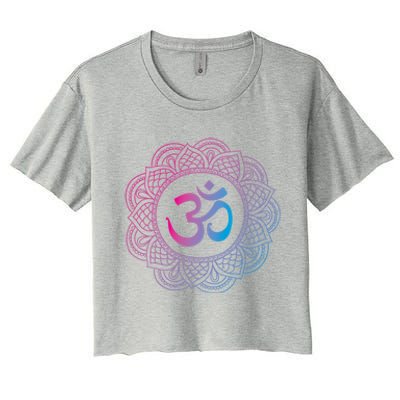 Om Symbol Aum Ohm Hindu Dala Yoga Meditation Namaste Gift Women's Crop Top Tee