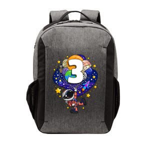 Outer Space Astronaut 3rd Birthday Boy 3 Year Old Three Funny Gift Vector Backpack