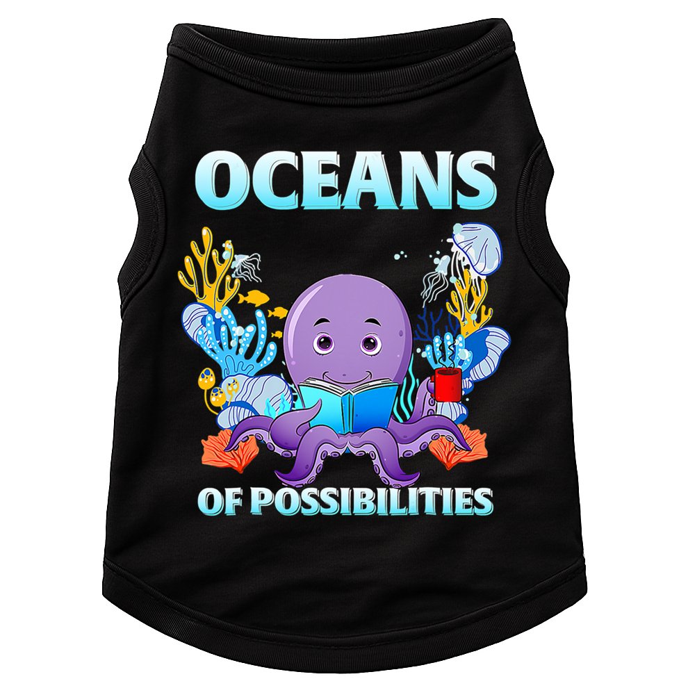 Octopus Sea Animal Summer Reading Oceans Of Possibilities Gift Doggie Tank